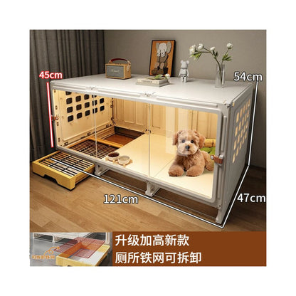 【2026 科學分區款】一房一廳一衛寵物別墅｜自帶廁所乾濕分離狗屋