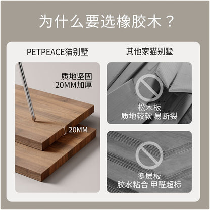 Solid wood dog house puppy cage indoor small dog with toilet dog house luxury villa all season universal wooden house image 2