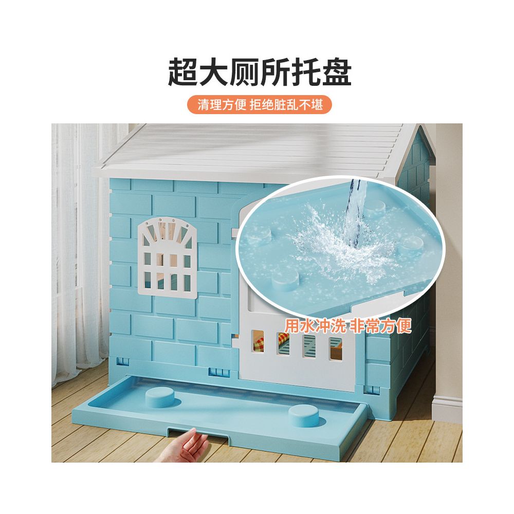Dog cage small and medium sized dog Teddy kennel dog with toilet corgi Chai dog indoor household fence pet villa image 5