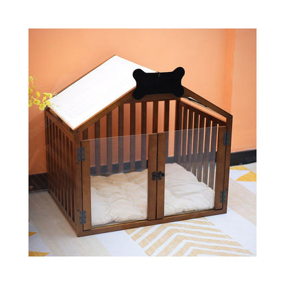 四季通用室內寵物籠子｜比熊/泰迪專用豪華實木狗屋