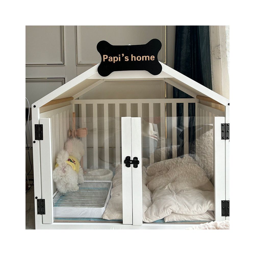 四季通用室內寵物籠子｜比熊/泰迪專用豪華實木狗屋