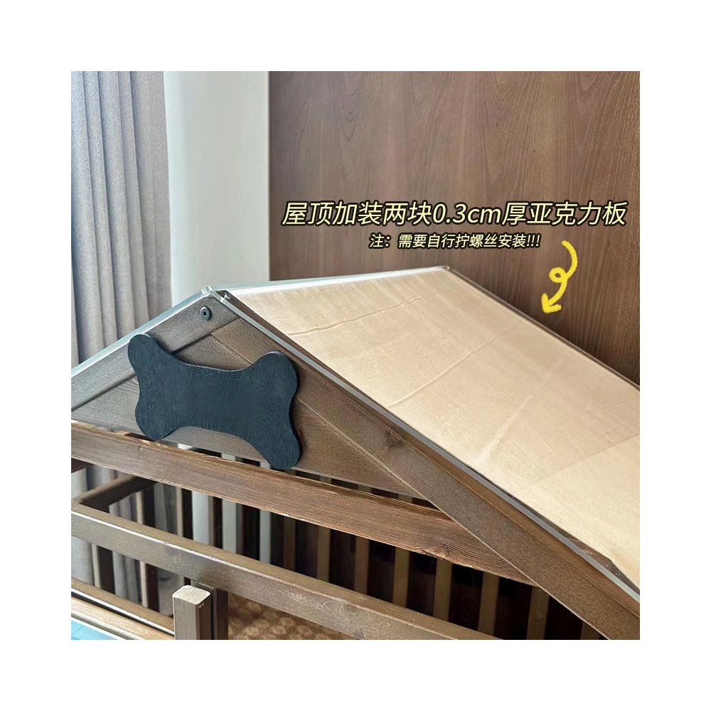 四季通用室內寵物籠子｜比熊/泰迪專用豪華實木狗屋