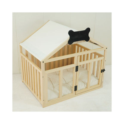 四季通用室內寵物籠子｜比熊/泰迪專用豪華實木狗屋