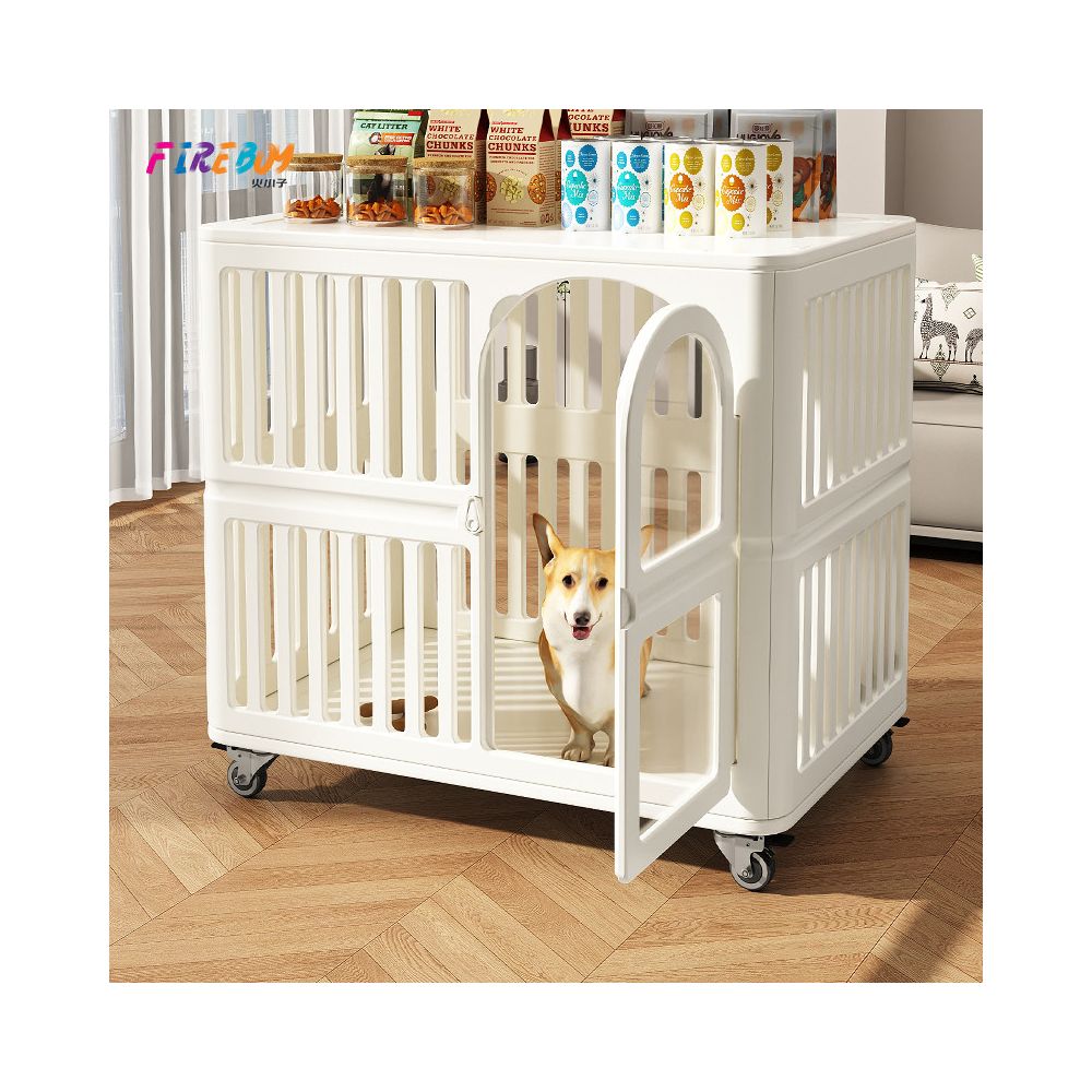 Fireboy resin dog cage indoor household large medium and small dog kennels pet cages dog villas movable anti escape image 0