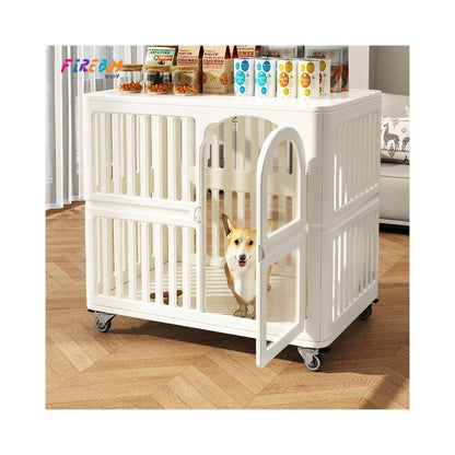 Fireboy resin dog cage indoor household large medium and small dog kennels pet cages dog villas movable anti escape image 0