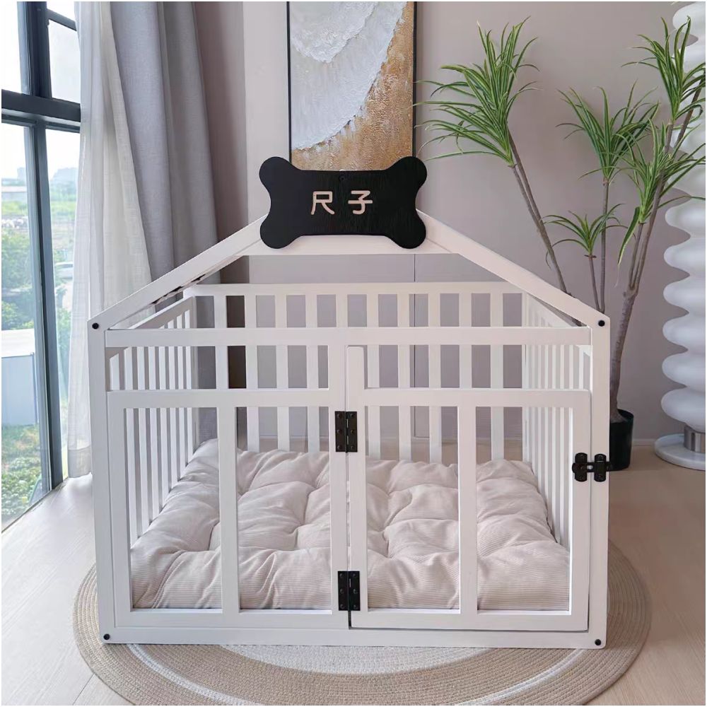 Solid wood kennel all purpose dog house dog cage dog house indoor removable and washable pet small dog corgi dog villa image 3