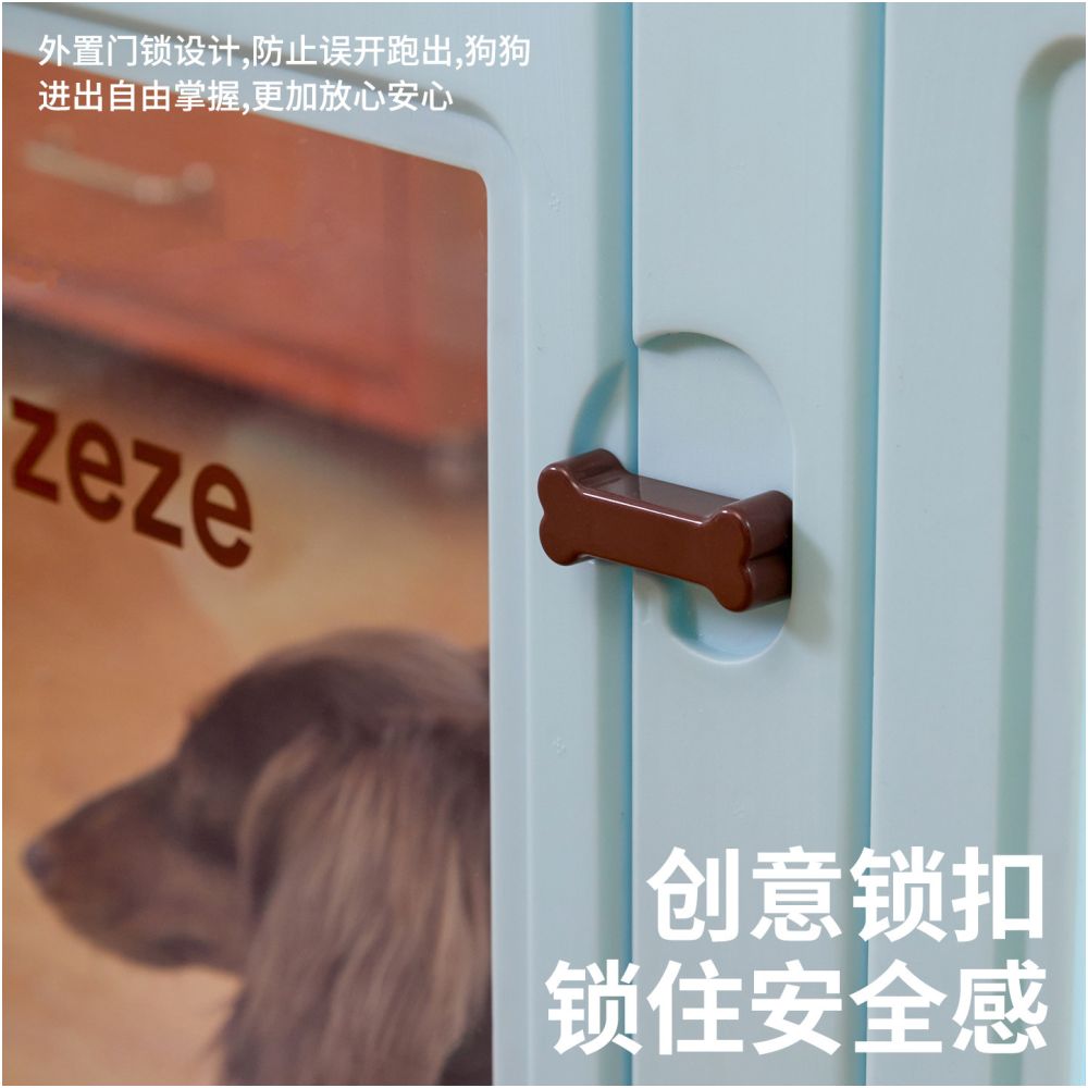 Zeze dog fence dog house pet transparent indoor protective fence rabbit small and medium sized dog transparent dog cage image 3
