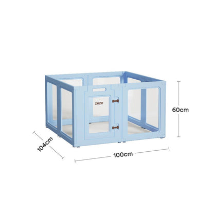 【Zeze 官方正品】室內全透明寵物圍欄別墅｜中小型犬/兔子專用隱形狗籠