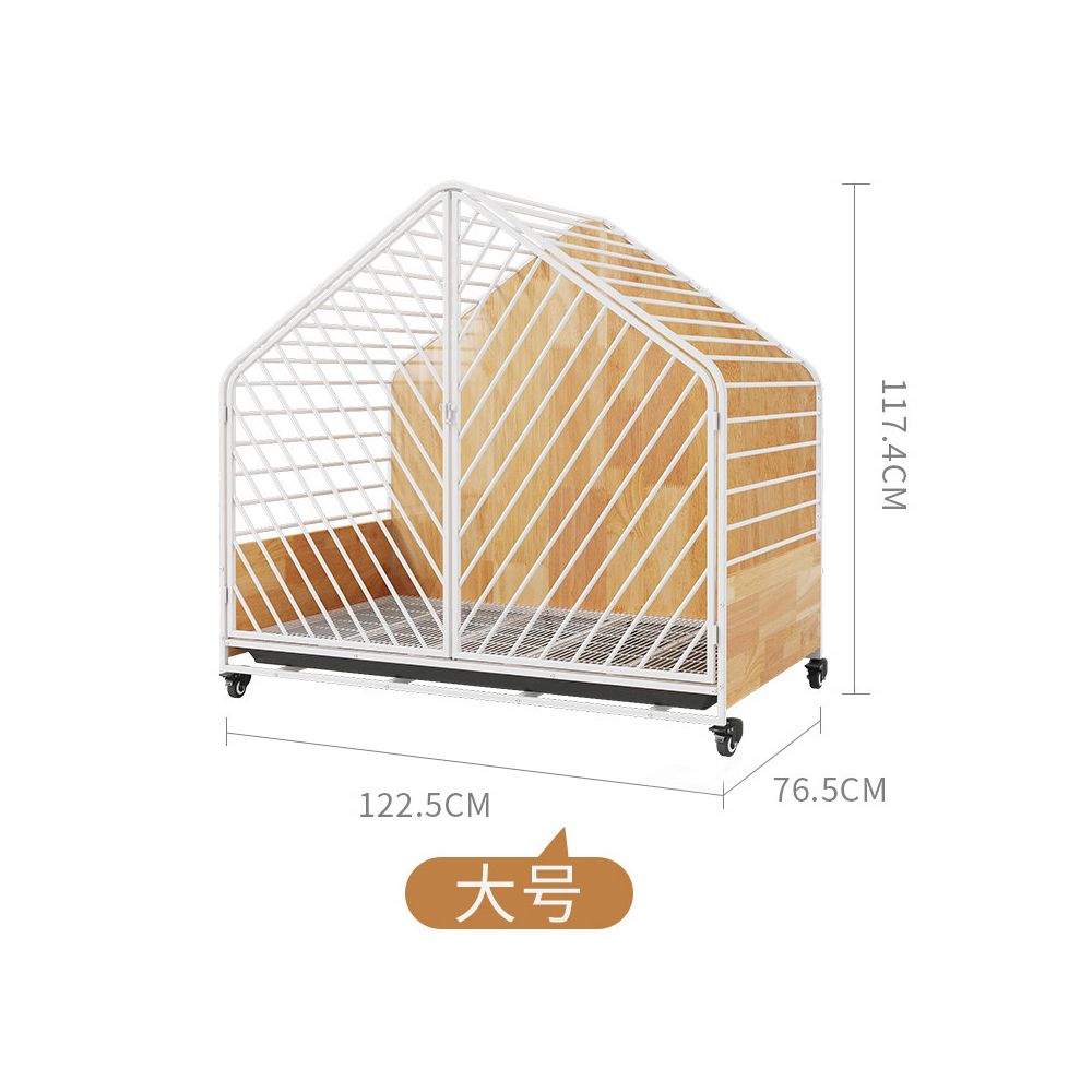 【喵贊 官方旗艦】高階實木帶廁所狗籠｜柴犬/中大型犬專用一房一廳別墅