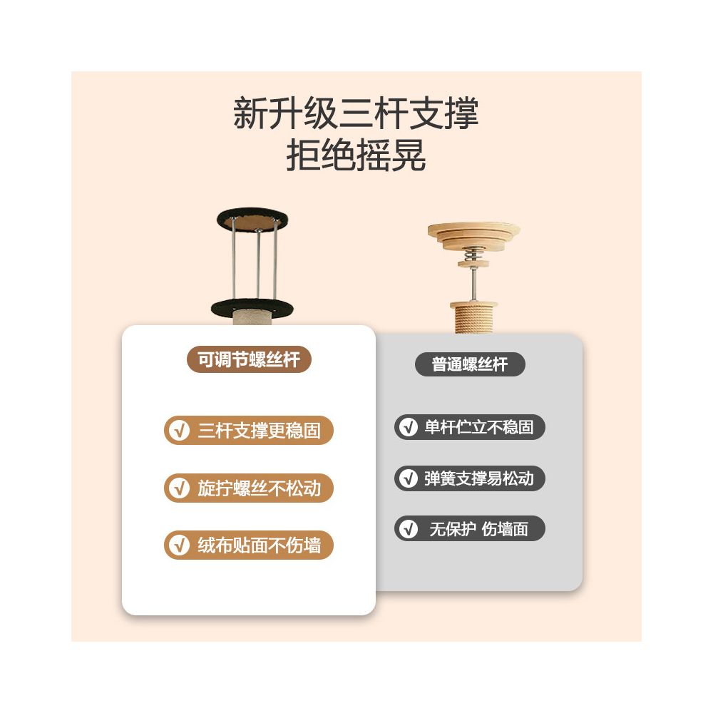 LeSqueak Lighthouse Sky Tower Cat Climbing Frame Cat Nest Cat Tree Integrated Jumping Platform Space Cabin Rack Household Sisal Grabbing Pole image 4