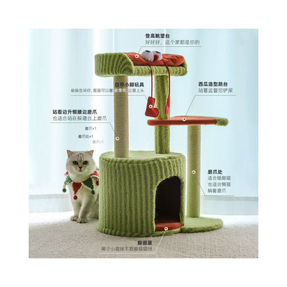 大型貓專用豪華貓爬架｜緬因貓別墅四季通用加厚絨布家用跳台