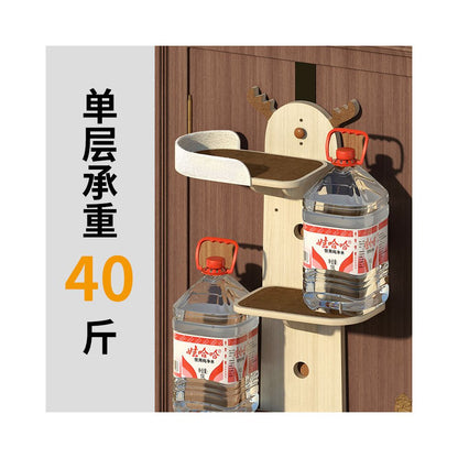 Hanging door type cat climbing frame deer style solid wood waterproof non occupying cat tree jumping platform design wall mounted household thickened image 2