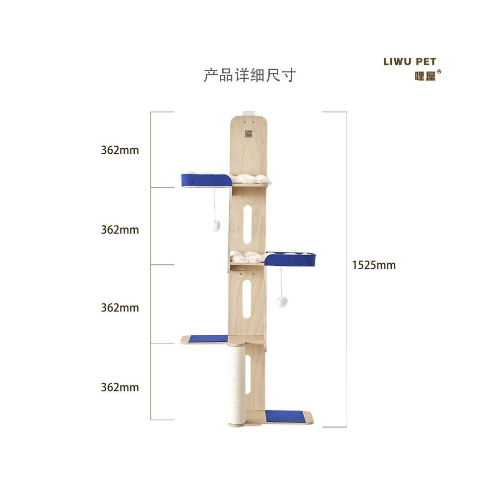 Small house layout with hanging doors cat climbing frame no land occupation cat nest cat tree cat bed cat jumping platform towering roof cat toys image 5