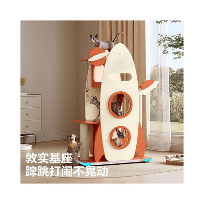 Cat climbing frame cat nest cat tree integrated spacecraft cat frame antibacterial cat scratch board multi cat big cat specialized climbing column cat toy image 4
