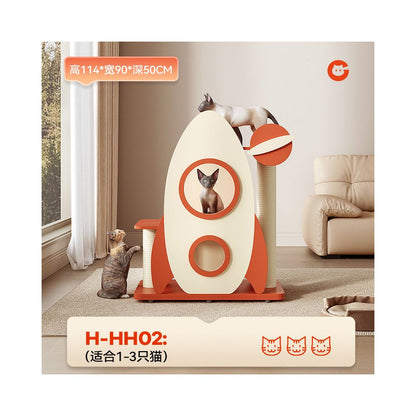 太空艙貓爬架一體式貓窩｜抗菌貓抓板多貓大貓專用抓柱攀爬架玩具