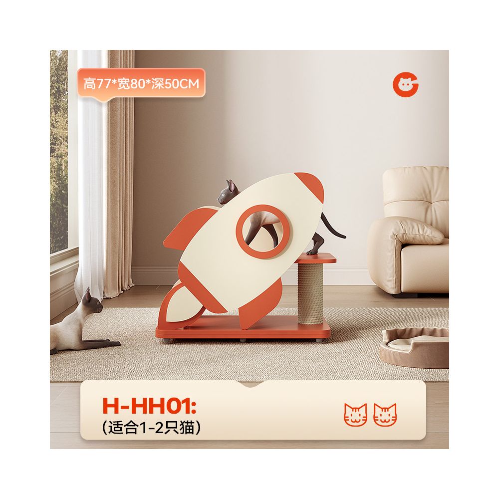 太空艙貓爬架一體式貓窩｜抗菌貓抓板多貓大貓專用抓柱攀爬架玩具