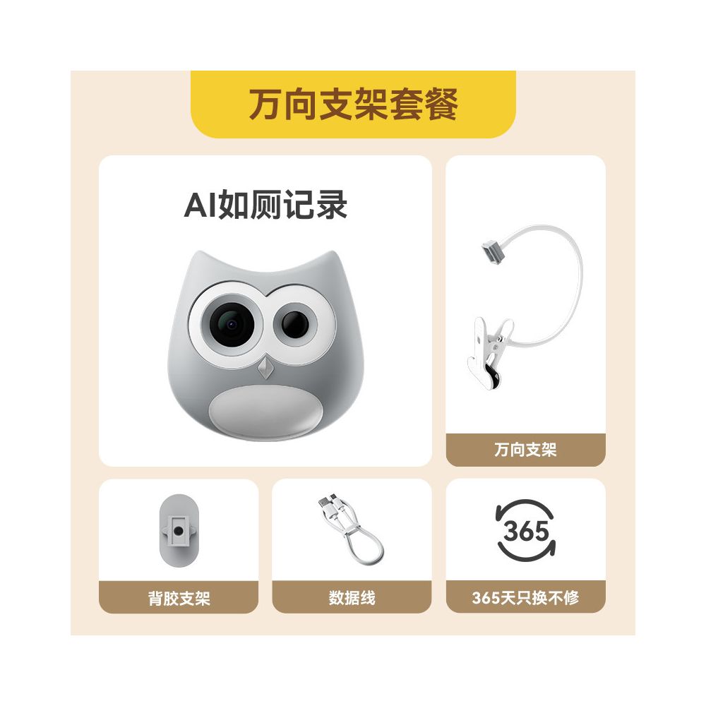 寵物砂盆監控攝像機｜貓廁健康監測、多貓識別、貓主管遠端監控