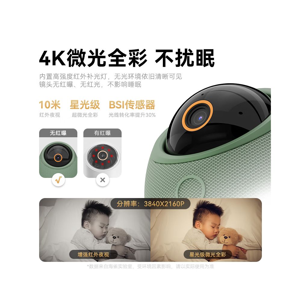 HarmonyOS Sparrow Intelligent Camera Egg Max Indoor Home HD Monitoring 360 degree No Dead Angle Baby Pet image 5