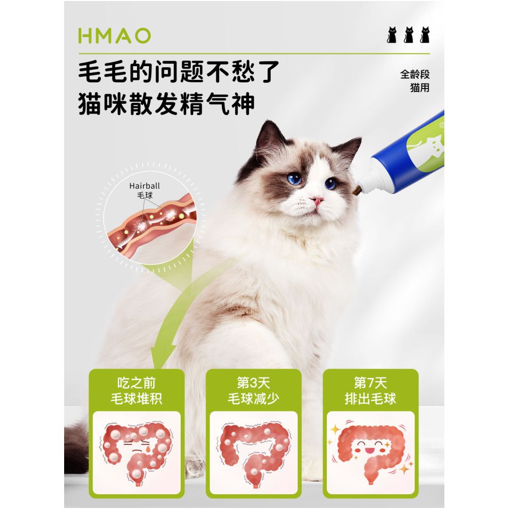HMAO 貓用專用化毛膏｜含維生素護腸胃，正品營養排毛球營養膏