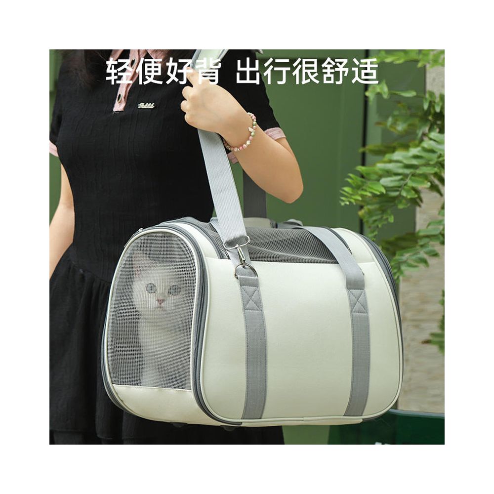 Cat bag portable bag for outdoor use breathable for summer and autumn foldable for small and medium sized dogs large capacity backpack diagonal cross image 0