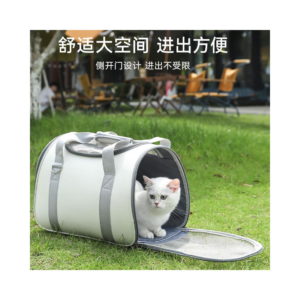 Cat bag portable bag for outdoor use breathable for summer and autumn foldable for small and medium sized dogs large capacity backpack diagonal cross image 1