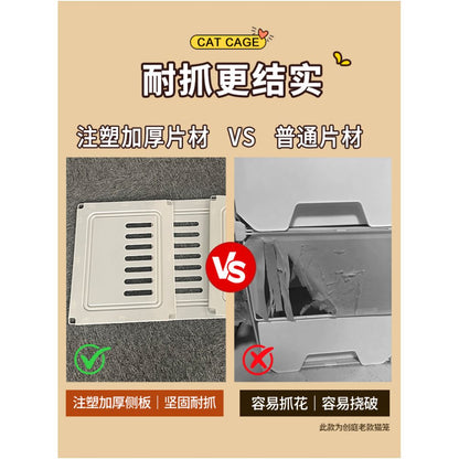 Cat Villa with Toilet Integrated Indoor Home Cat Nest Cat Cage Large Space Cat House Small Cat Cabinet Empty Cage image 4