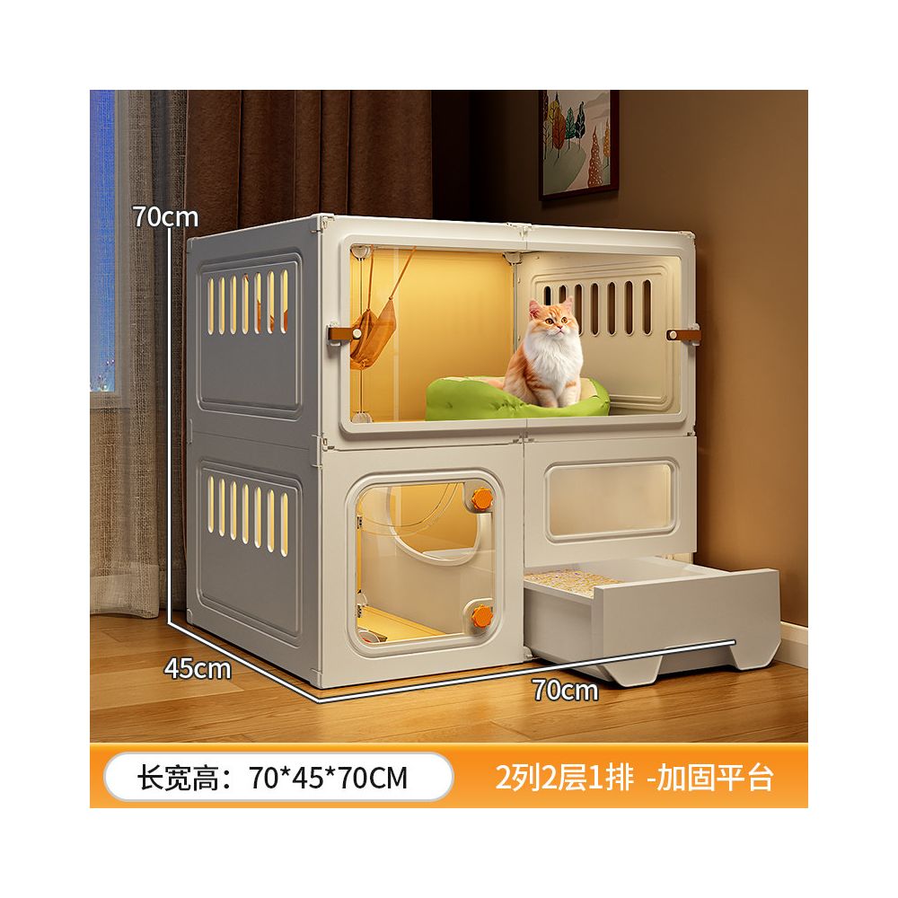室內家用大空間貓別墅 帶馬桶一體貓屋貓櫃空籠