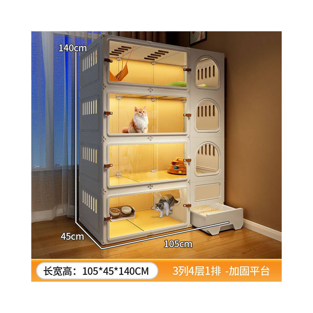室內家用大空間貓別墅 帶馬桶一體貓屋貓櫃空籠
