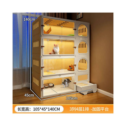 室內家用大空間貓別墅 帶馬桶一體貓屋貓櫃空籠