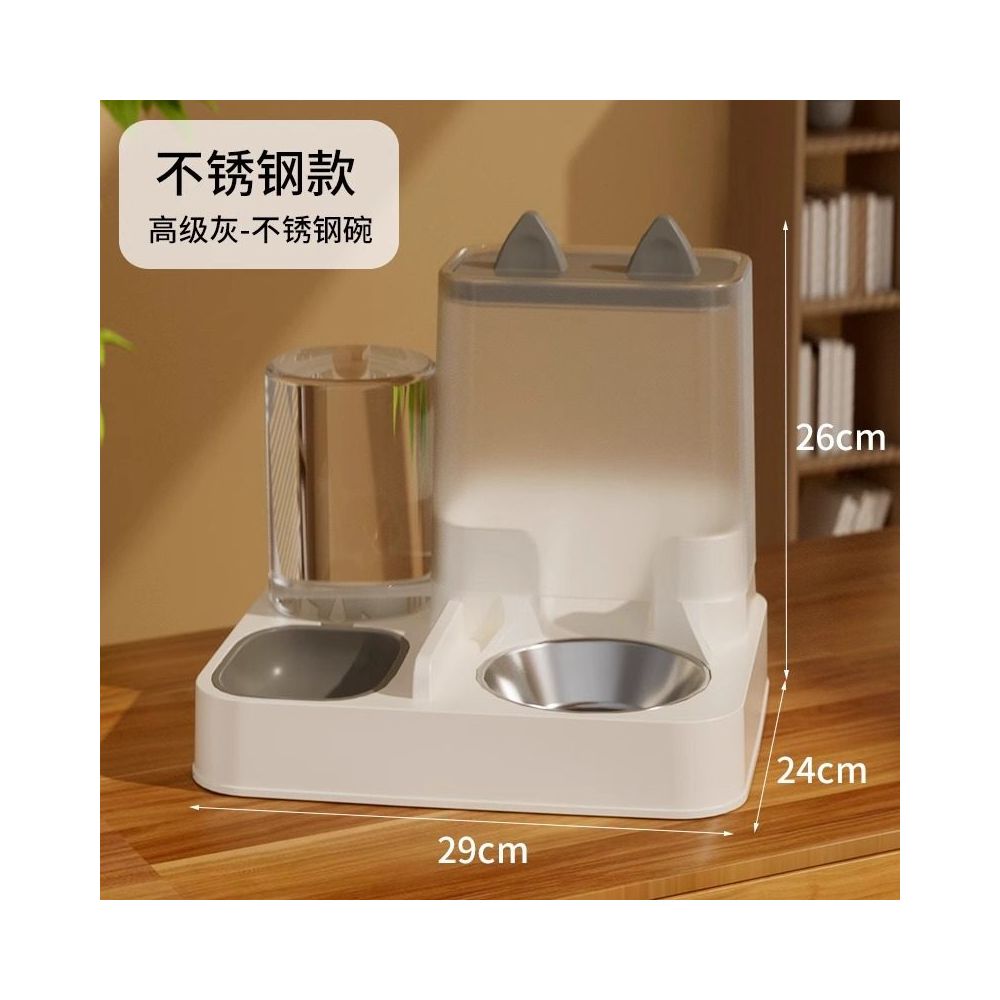 HELLOLEIBOO/徕本自動餵食器飲水一體 不銹鋼貓食盆