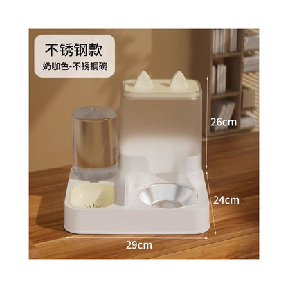 HELLOLEIBOO/徕本自動餵食器飲水一體 不銹鋼貓食盆