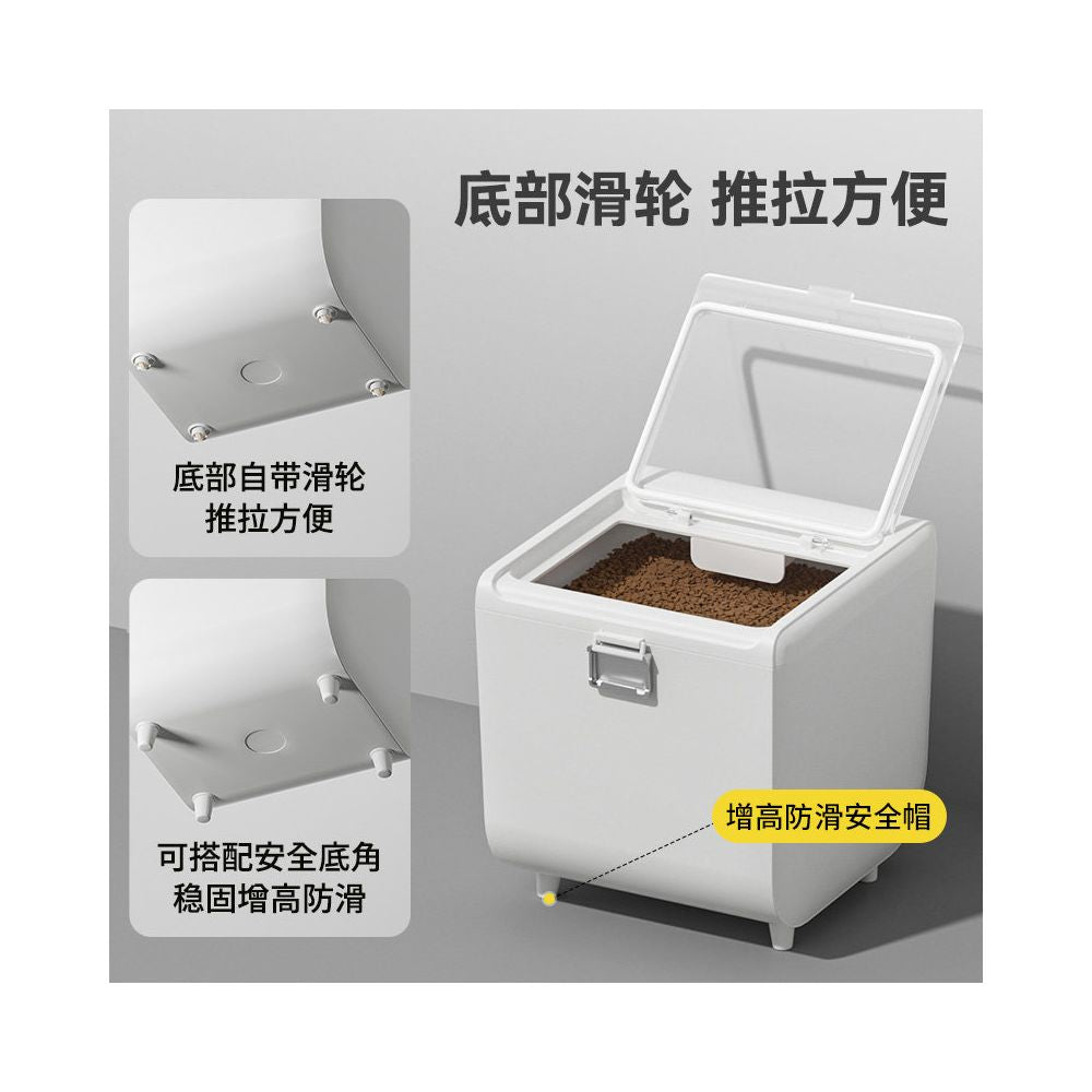 Cat food storage bucket dog food sealed bucket moisture proof and fresh keeping large capacity pet storage bucket sealed can vacuum storage box image 2