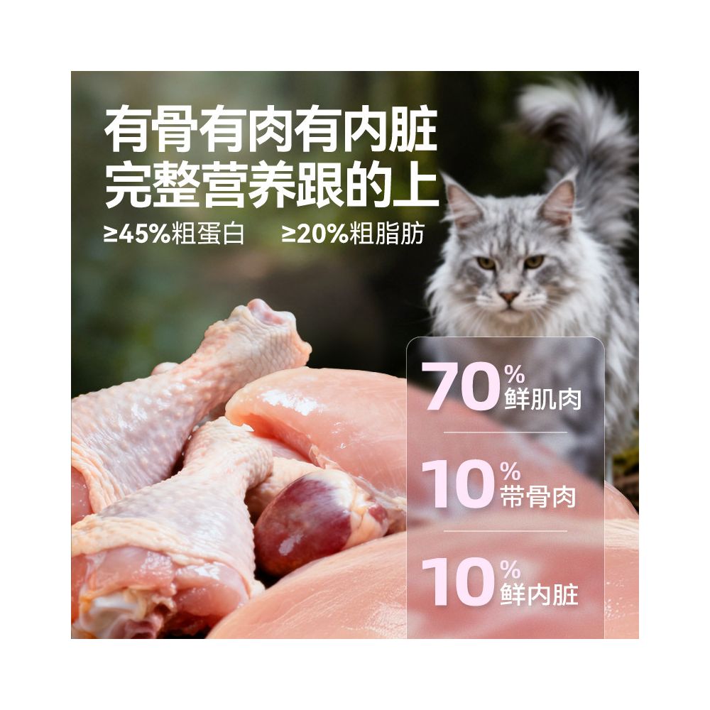 Newly upgraded Maifudi cat food barf fresh meat baked cat food chicken Roast squab for adult cats and kittens image 1