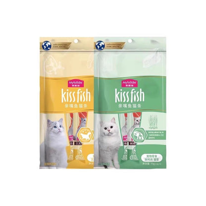 【麥富迪 Maifudi】罐裝營養貓條｜貓草＋魚油鮭魚肉泥，無添加互動貓零食（化毛美毛雙效）