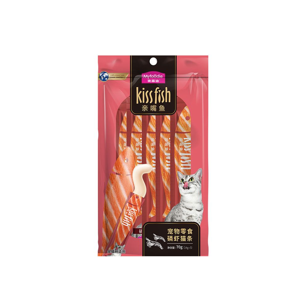 【麥富迪 Maifudi】罐裝營養貓條｜貓草＋魚油鮭魚肉泥，無添加互動貓零食（化毛美毛雙效）