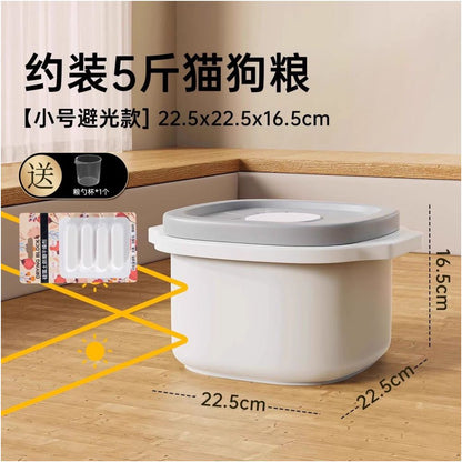 【頂級密封】寵物飼料收納桶｜真空防潮貓糧儲糧箱，大容量狗糧密封儲存罐，貓咪居家用品推薦