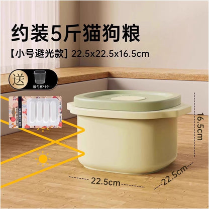 【頂級密封】寵物飼料收納桶｜真空防潮貓糧儲糧箱，大容量狗糧密封儲存罐，貓咪居家用品推薦