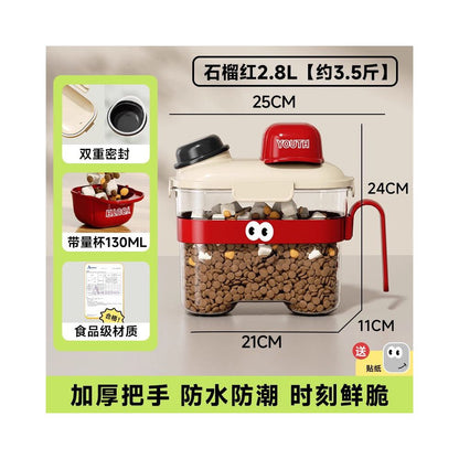 【Baoxuan 寶選】寵物飼料收納桶｜貓糧狗糧防潮密封箱，居家大容量儲糧桶、寵物食品密封罐