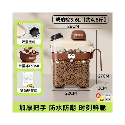 【Baoxuan 寶選】寵物飼料收納桶｜貓糧狗糧防潮密封箱，居家大容量儲糧桶、寵物食品密封罐
