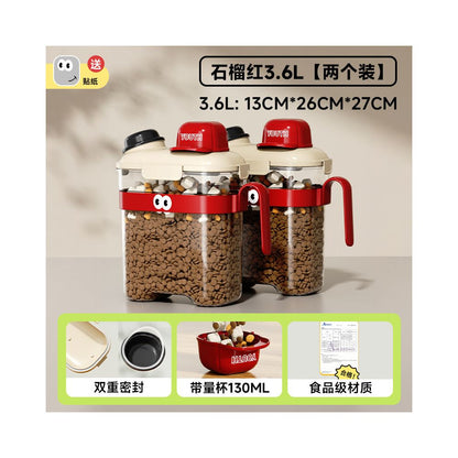 【Baoxuan 寶選】寵物飼料收納桶｜貓糧狗糧防潮密封箱，居家大容量儲糧桶、寵物食品密封罐