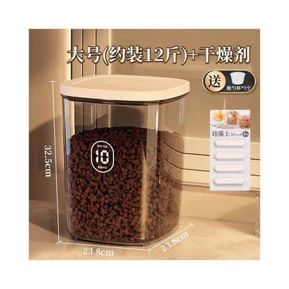 【全方位防潮】寵物飼料密封桶｜貓糧狗糧儲糧收納箱，大容量密封儲存容器，居家寵物食品收納盒