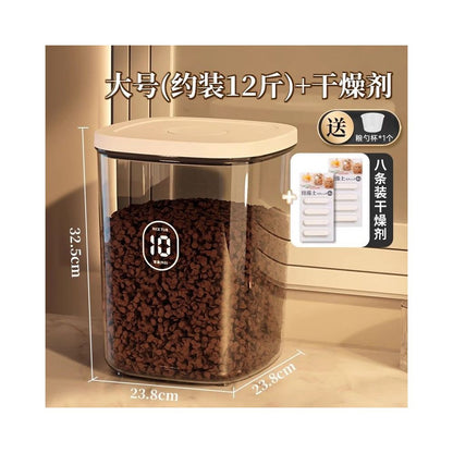 【全方位防潮】寵物飼料密封桶｜貓糧狗糧儲糧收納箱，大容量密封儲存容器，居家寵物食品收納盒