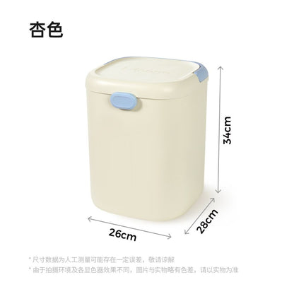 【Mango Fruit 芒果】寵物抗菌密封儲糧桶｜雙桶大容量收納桶，貓糧狗糧防潮防霉密封罐，乾糧分區儲存箱