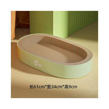 【Peibeile 佩貝樂】足球場貓抓板貓窩｜大尺寸窩爪一體，加厚耐磨不掉屑瓦楞紙，多功能貓咪磨爪玩具