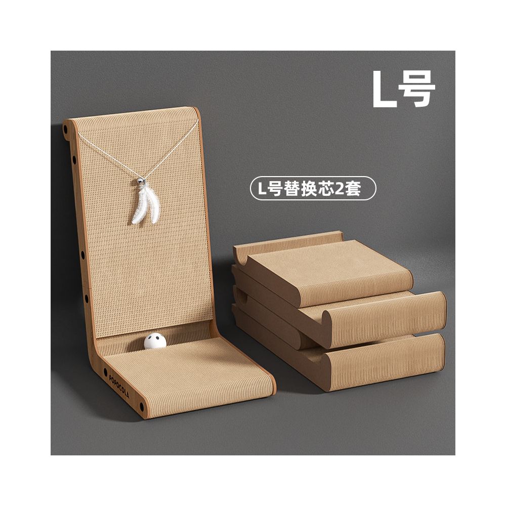 【POPO】L型立式貓抓板｜牆邊護牆磨爪器，加厚耐磨不掉屑，三維空間立體貓抓板，保護家具貓咪玩具