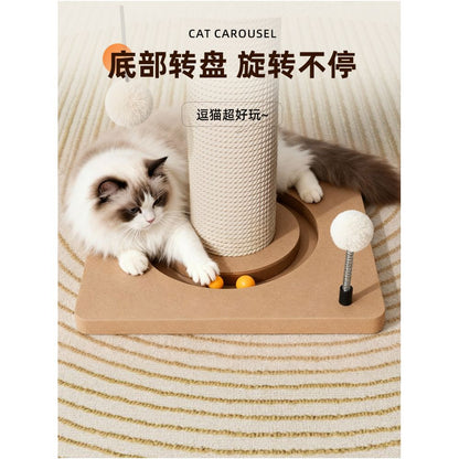 Cat scratch board cat nest integrated sisal column scratch resistant and non shedding kitten claw grinder cat sisal bucket upright cat toy image 3