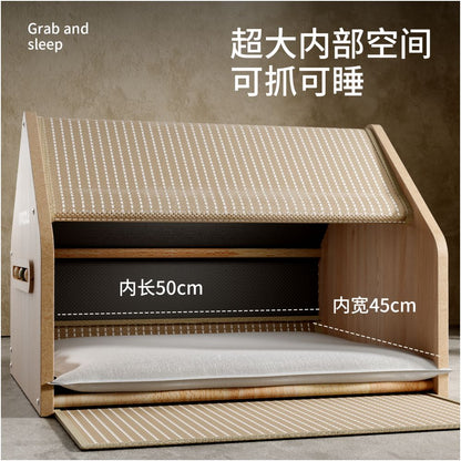 POPO Cat Nest Four Seasons Universal Closed Type Sisal Security Cat Scratch Board Cat House Villa Cat House Cat Tent image 2