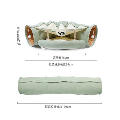 Jizaizai Cat Tunnel Four Seasons Tent Cat Nest Cat Bed Cat Channel Drilling Toy Winter Warmth Pet Supplies image 4