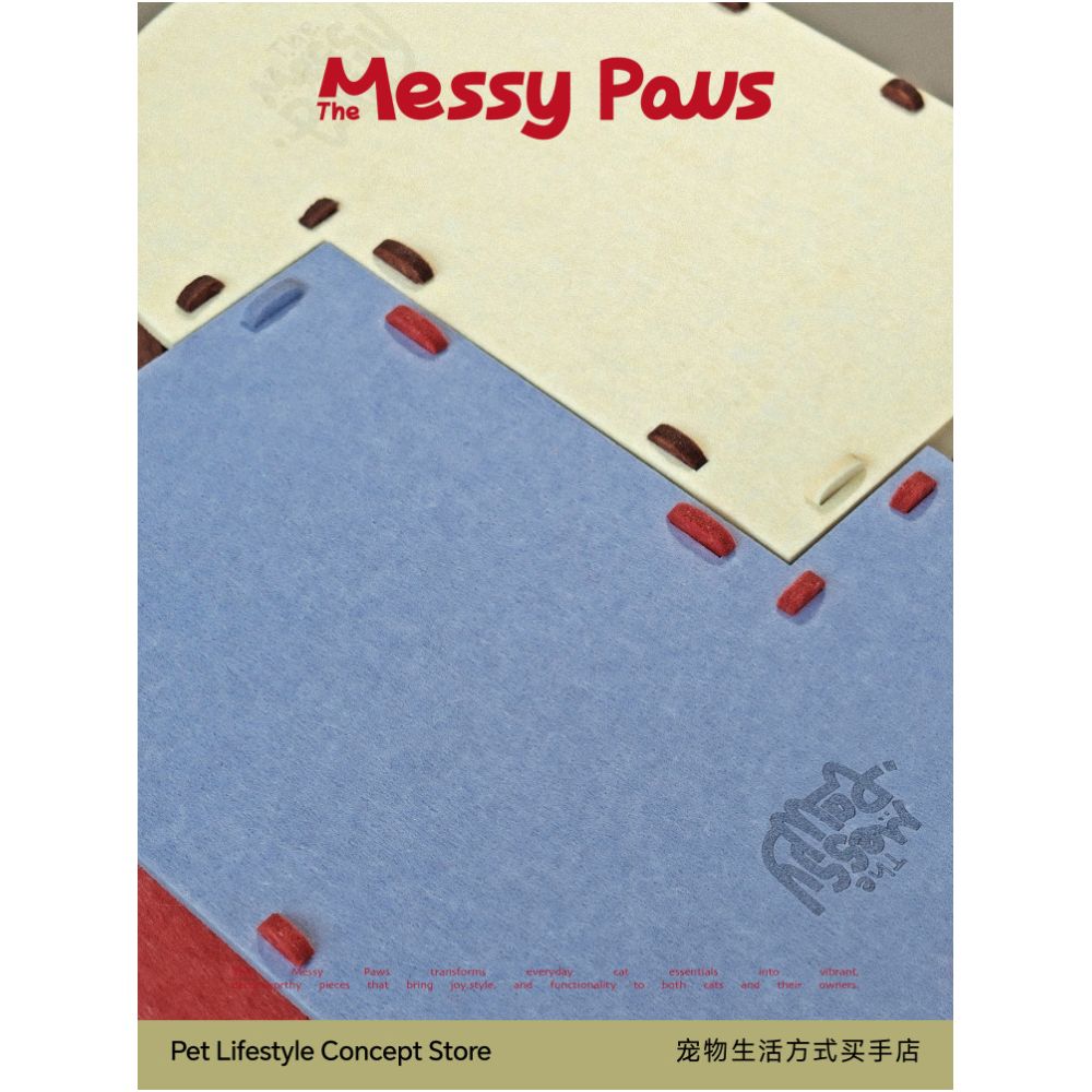 New Product Color blocked Felt Tunnel Cat Nest Four Seasons Universal Removable Portable Storage Pet Nest Cat Scratch Board Corner image 3