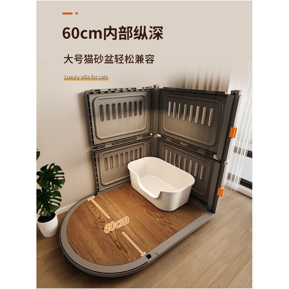 Cat Villa Home Indoor Cat Cabinet Cat House New Cat Cage Cat Nest Four Seasons Universal One Room One Living Room One Bathroom image 2